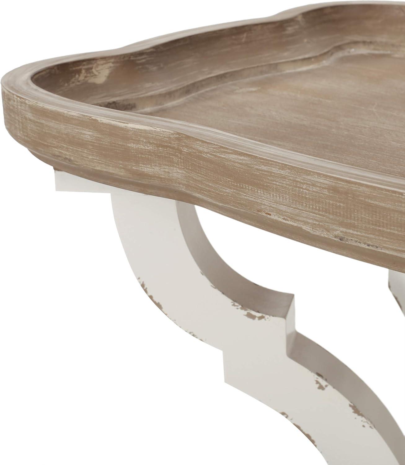 imageChristopher Knight Home Esther French Country Accent Table with Rectangular Top Natural Distressed White