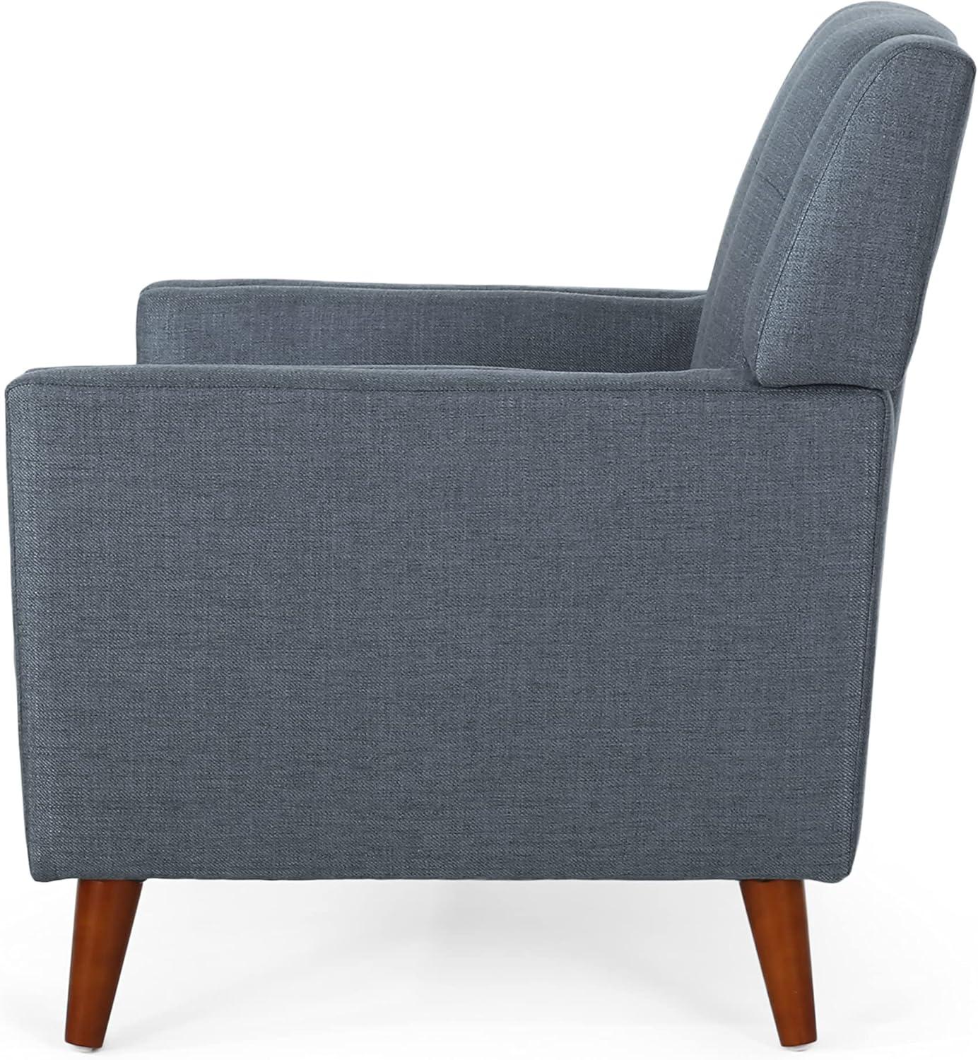imageChristopher Knight Home Evelyn Mid Century Modern Fabric Arm Chair Dark Gray WalnutChair