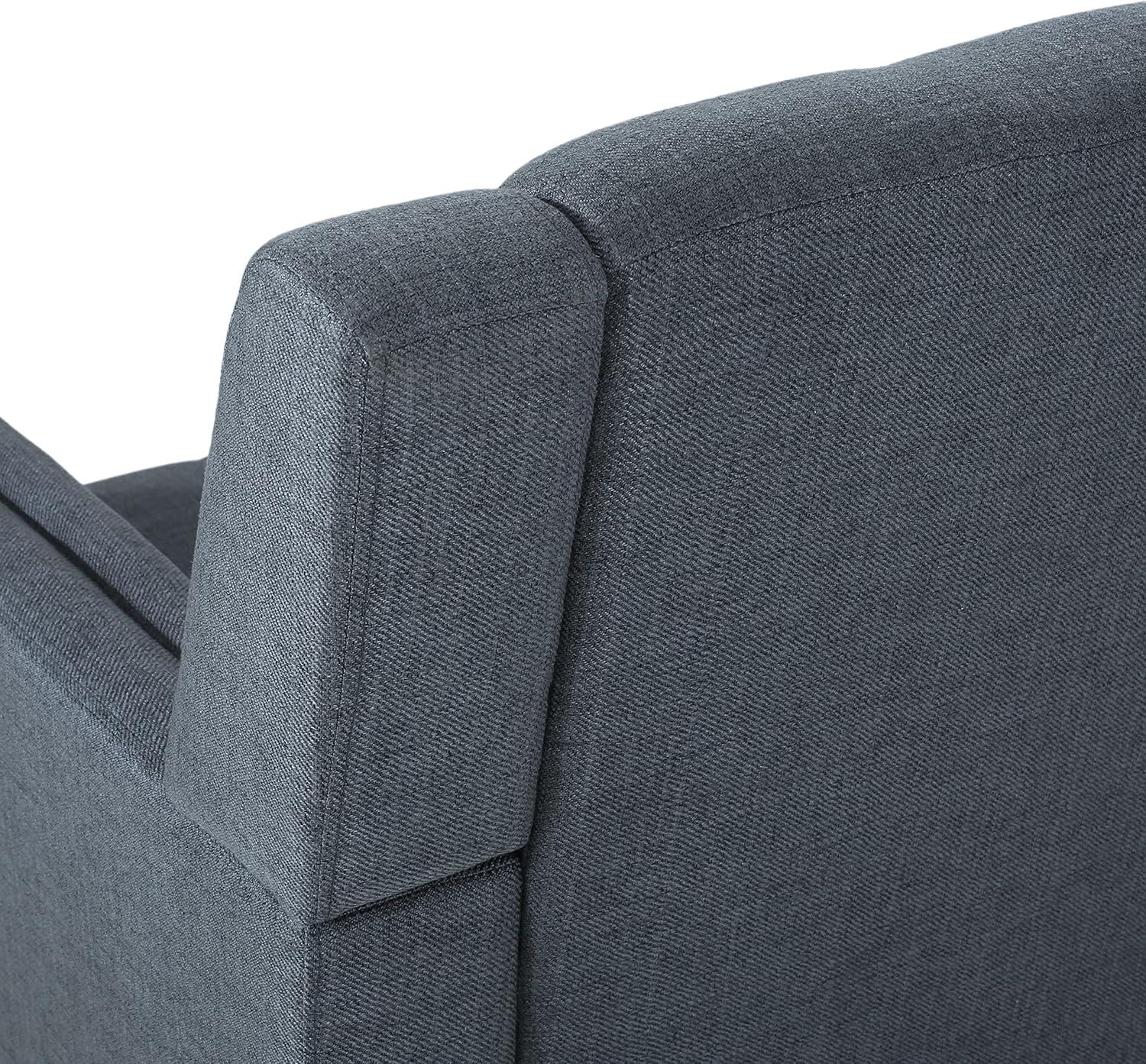 imageChristopher Knight Home Evelyn Mid Century Modern Fabric Arm Chair Dark Gray WalnutChair