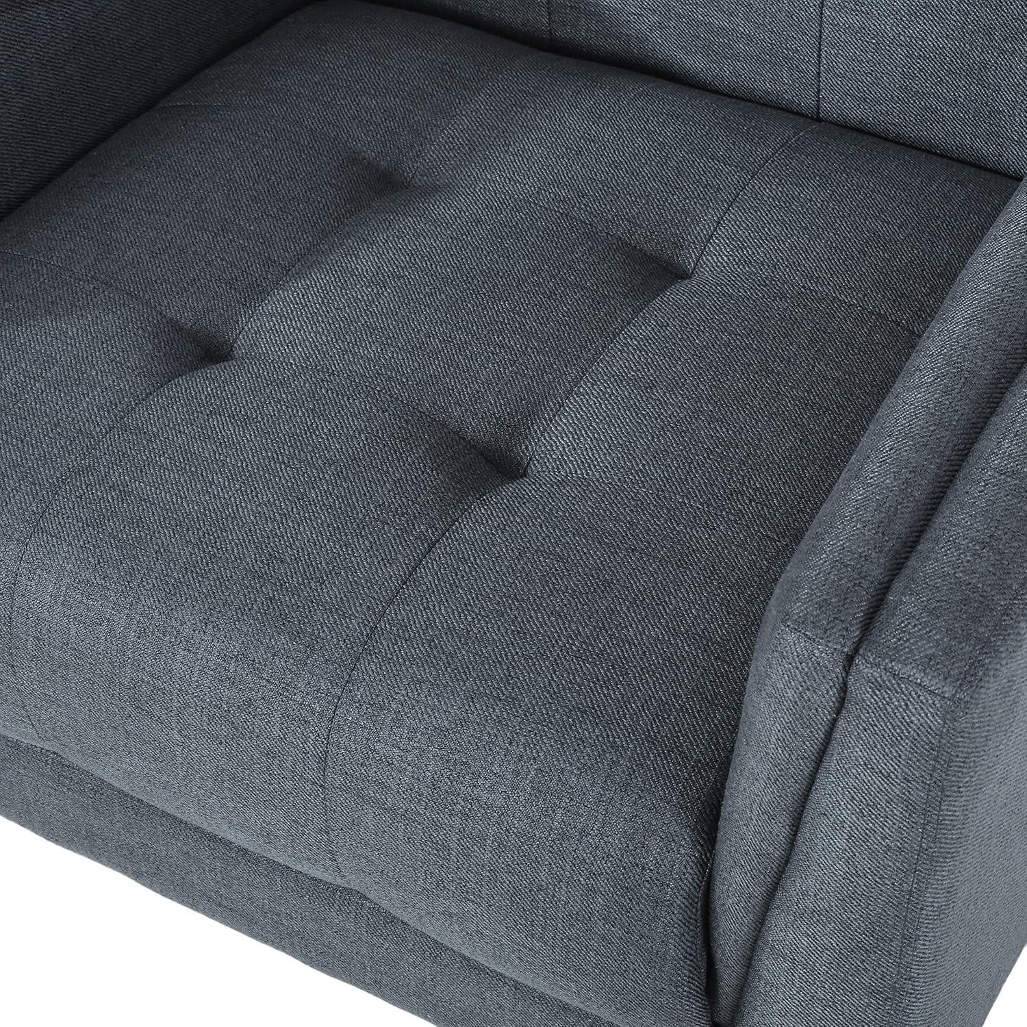 imageChristopher Knight Home Evelyn Mid Century Modern Fabric Arm Chair Dark Gray WalnutChair