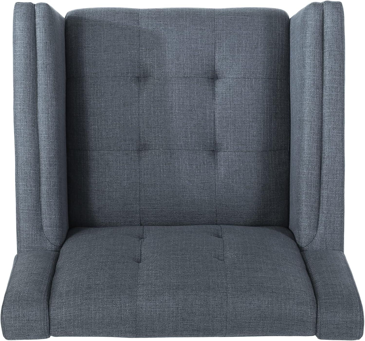 imageChristopher Knight Home Evelyn Mid Century Modern Fabric Arm Chair Dark Gray WalnutChair