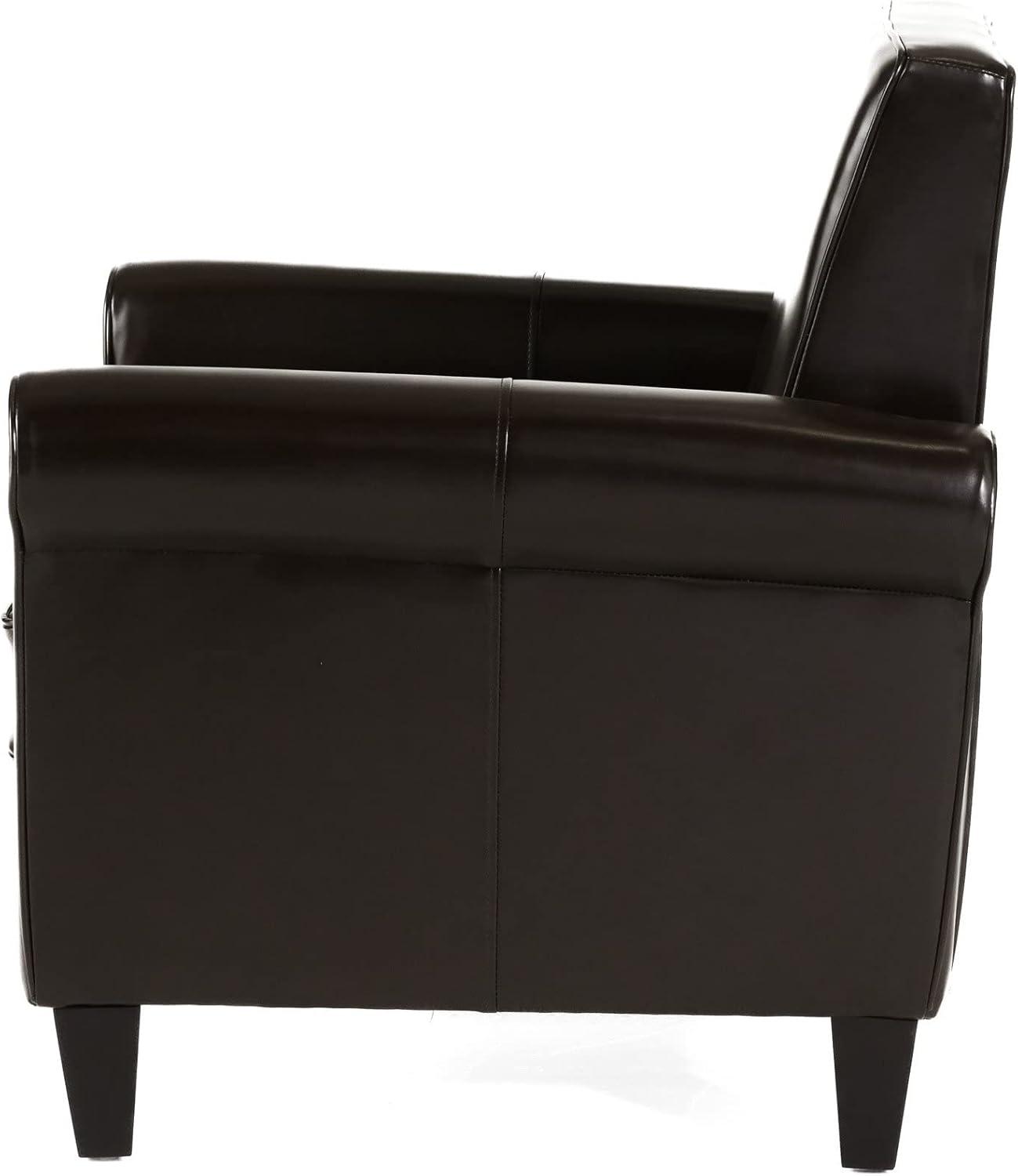 imageChristopher Knight Home Freemont Leather Club Chair Chocolate Brown