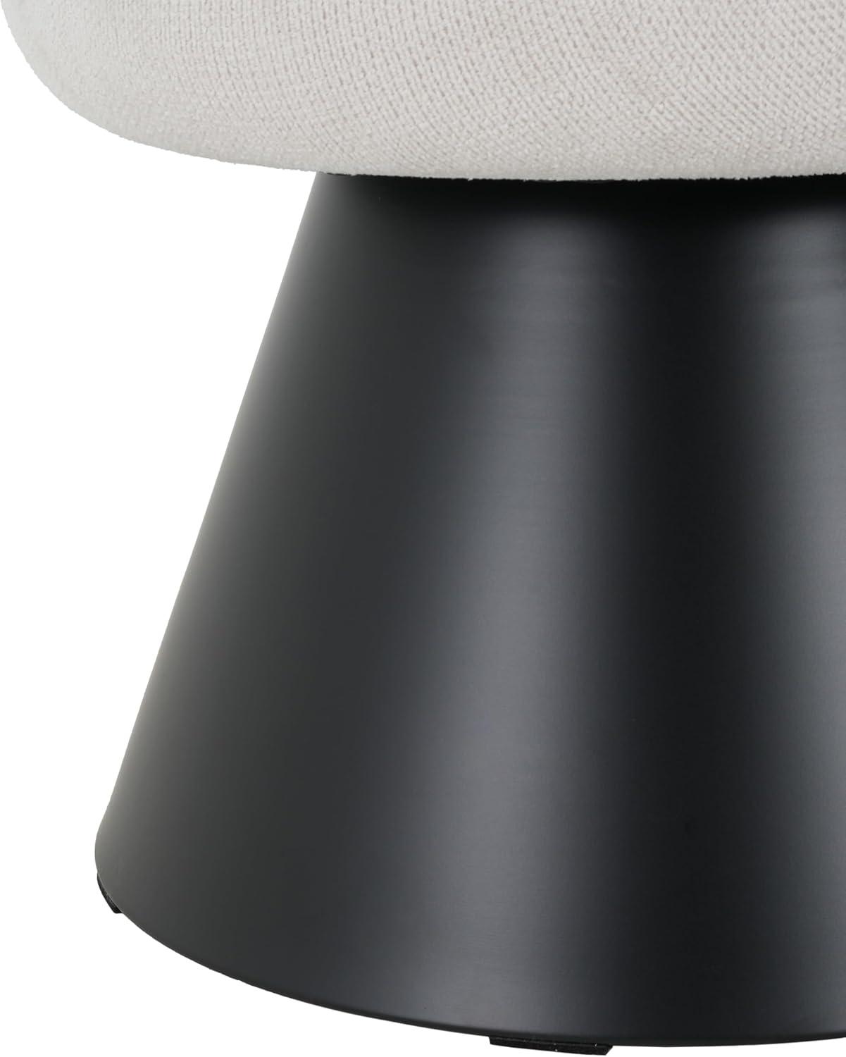 imageChristopher Knight Home Hadley Oval Dining Bench Fabric Upholstered Ottoman Bench Living Room Entryway Bench Bedroom End of Bed Footstool Kitchen Extra Seat Large Dining Chair Light BeigeBlackLight Beigeblack