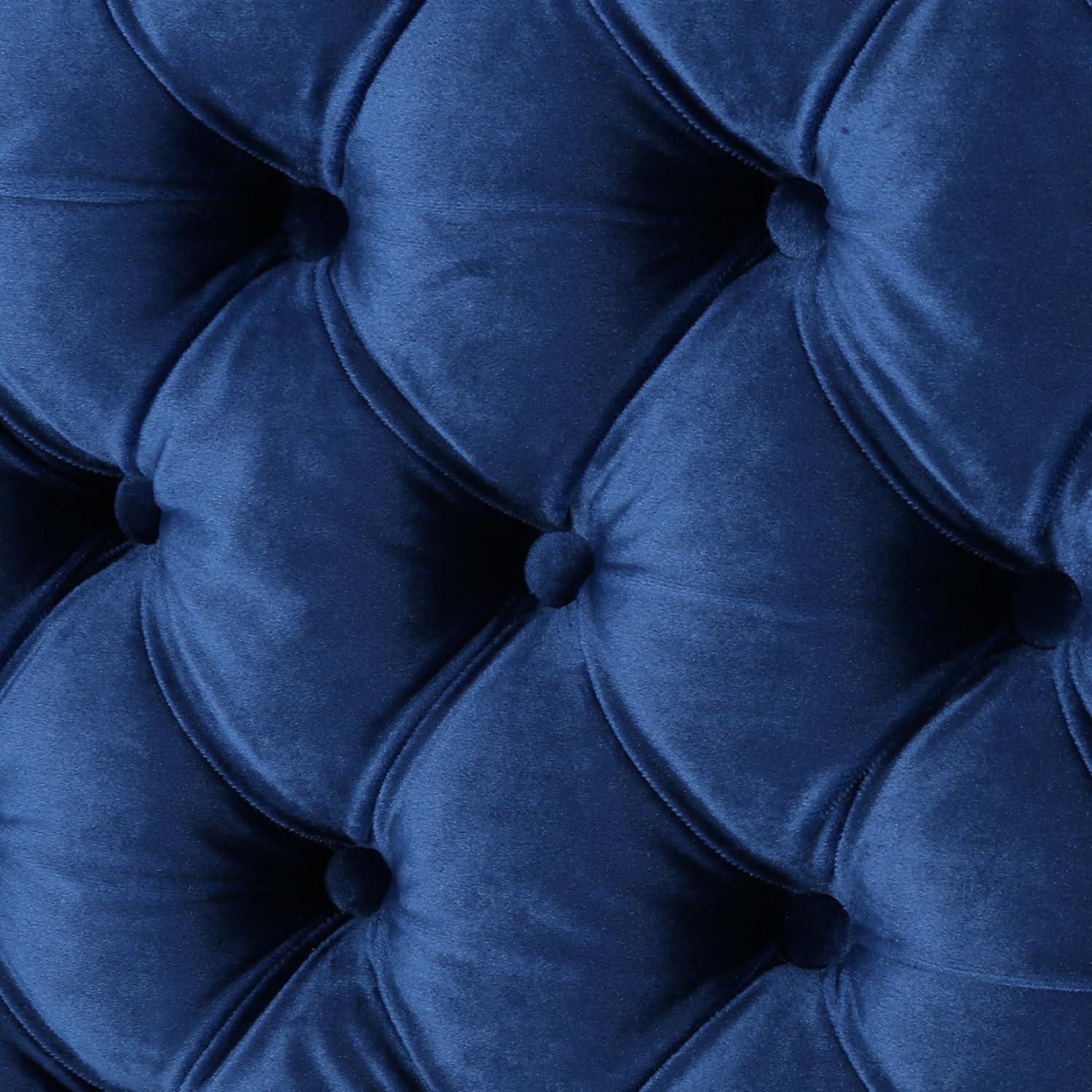imageChristopher Knight Home Jezebel Velvet Headboard Queen Full Navy Blue Black Steel