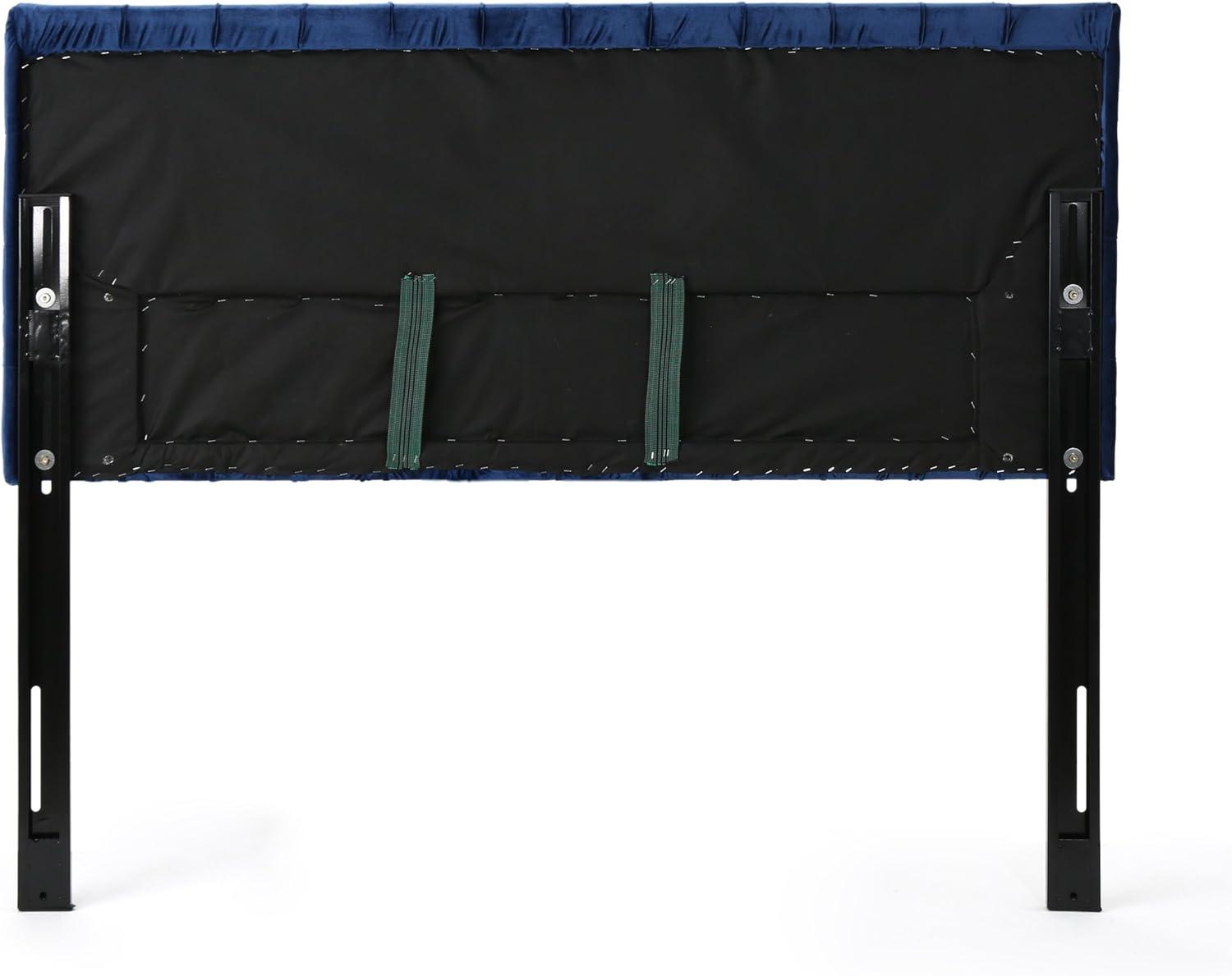 imageChristopher Knight Home Jezebel Velvet Headboard Queen Full Navy Blue Black Steel
