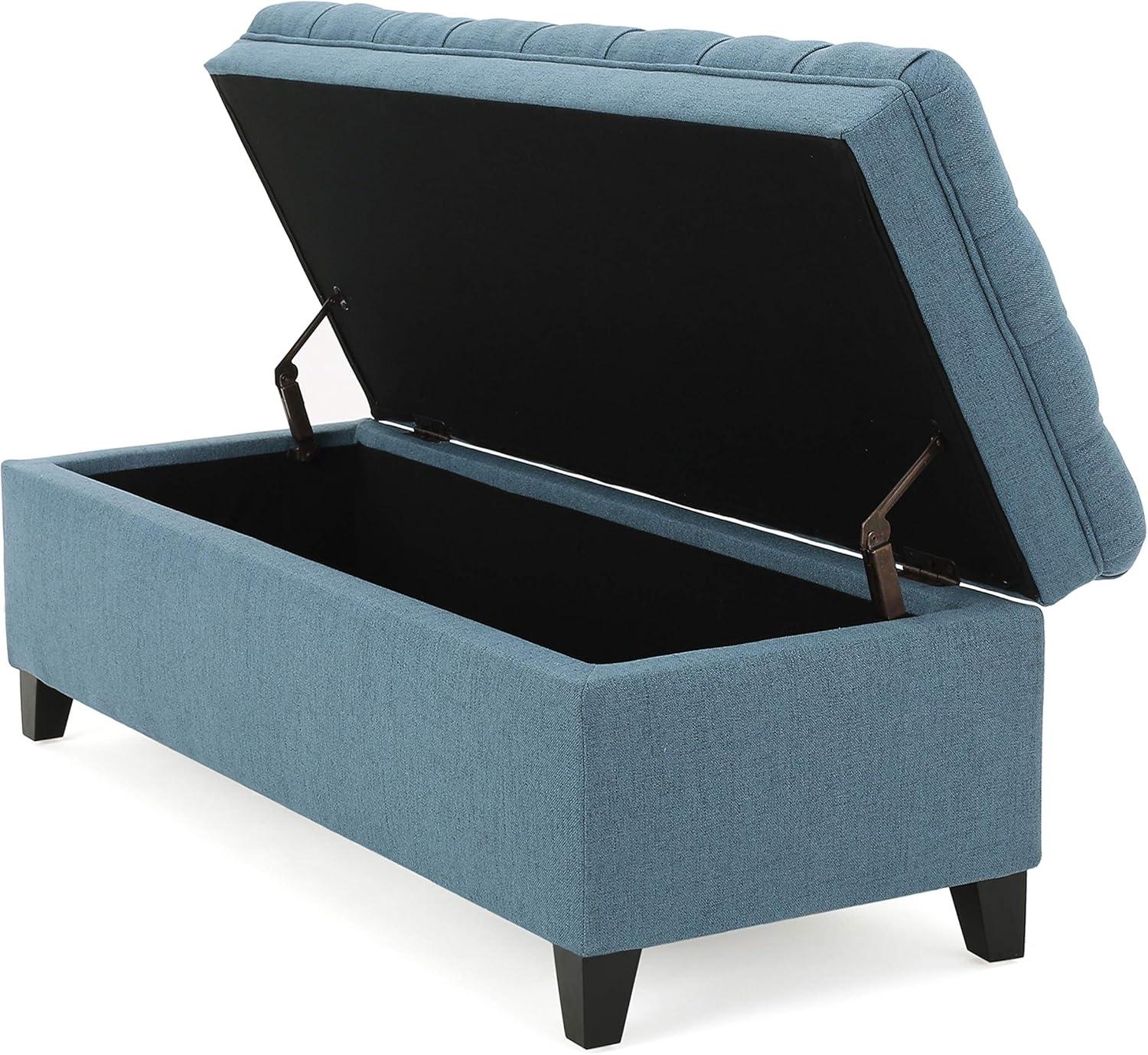 imageChristopher Knight Home Juliana Fabric Storage Ottoman Blue