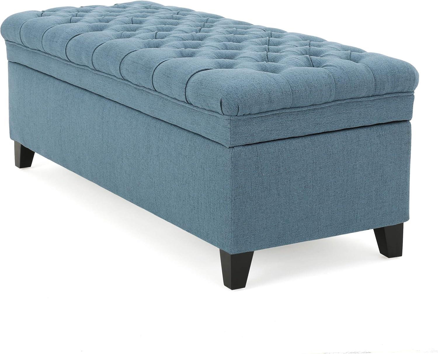 imageChristopher Knight Home Juliana Fabric Storage Ottoman Blue