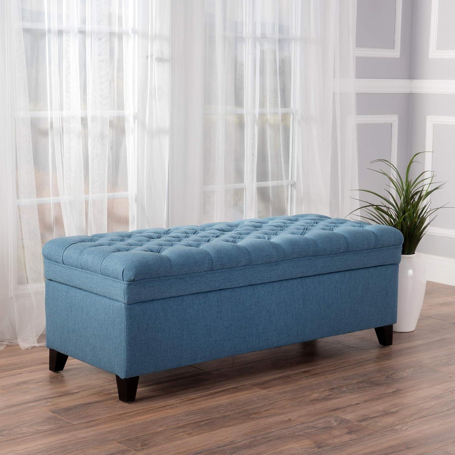 imageChristopher Knight Home Juliana Fabric Storage Ottoman Blue