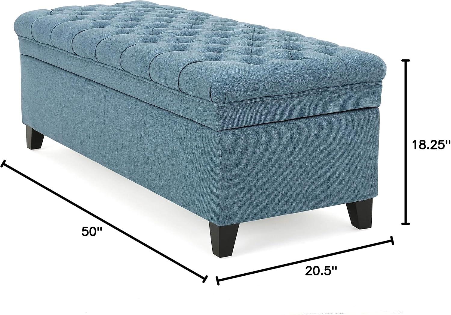 imageChristopher Knight Home Juliana Fabric Storage Ottoman Blue