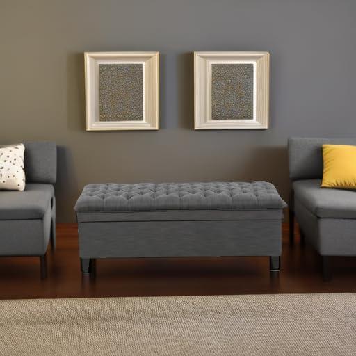 imageChristopher Knight Home Juliana Fabric Storage Ottoman Gray