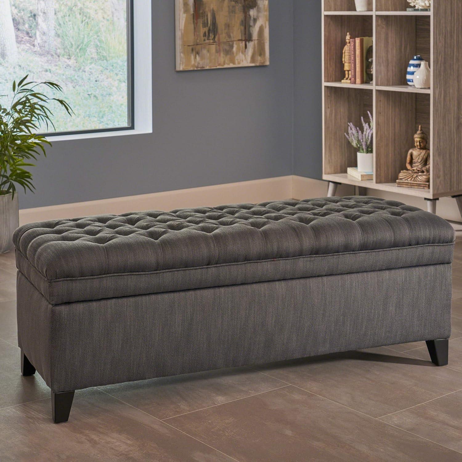 imageChristopher Knight Home Juliana Fabric Storage Ottoman Gray