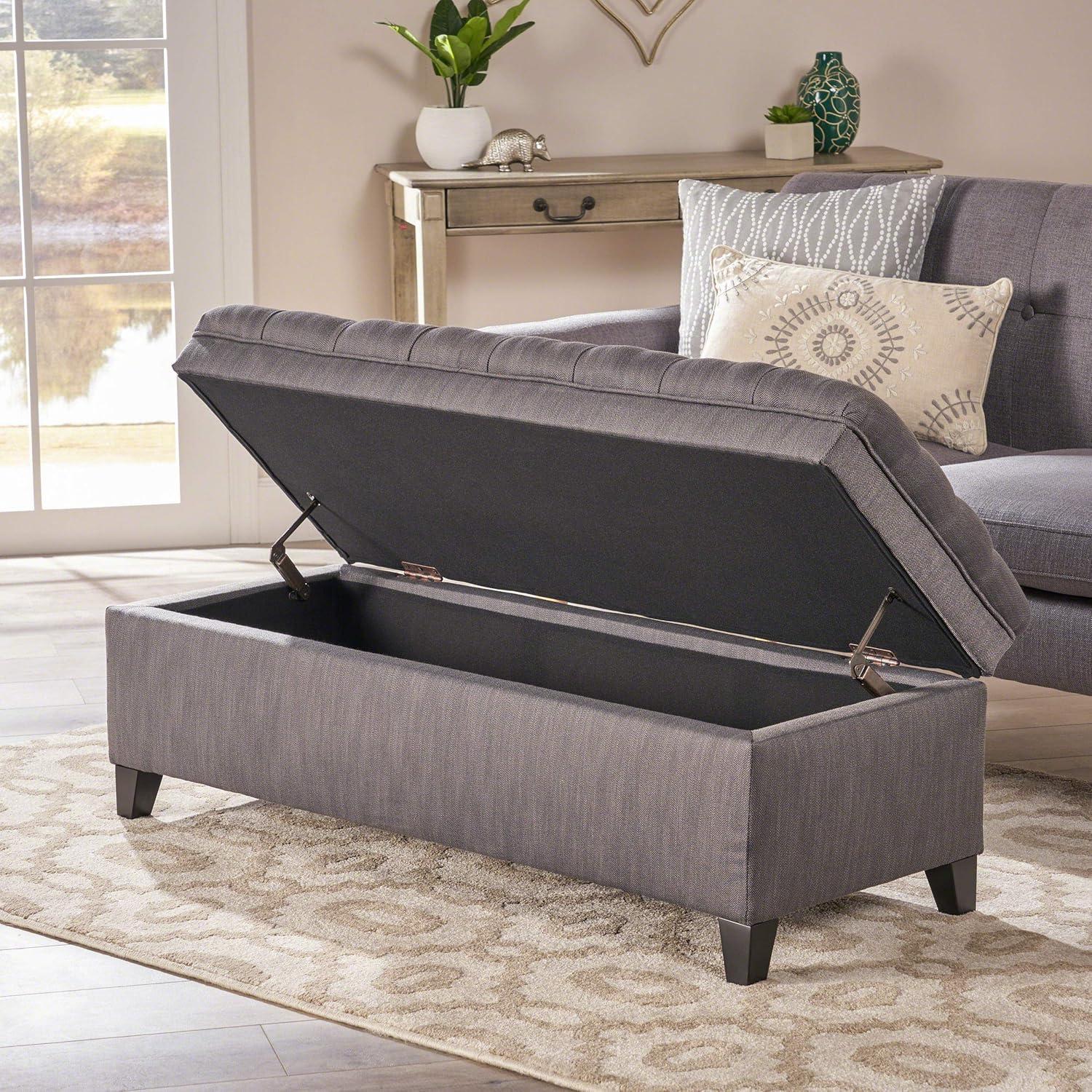 imageChristopher Knight Home Juliana Fabric Storage Ottoman Gray