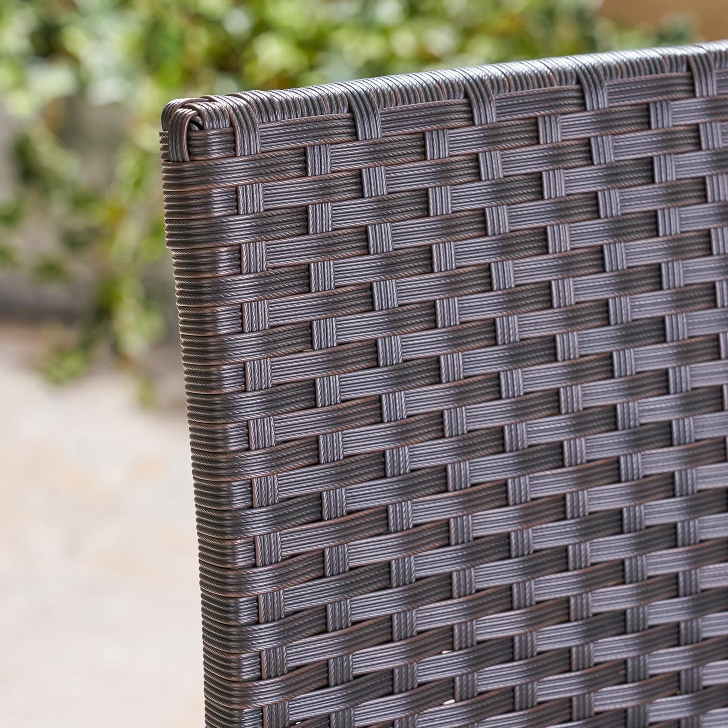 imageChristopher Knight Home Kelly Outdoor Wicker 30 Inch Barstool Set of 2 Dark Brown