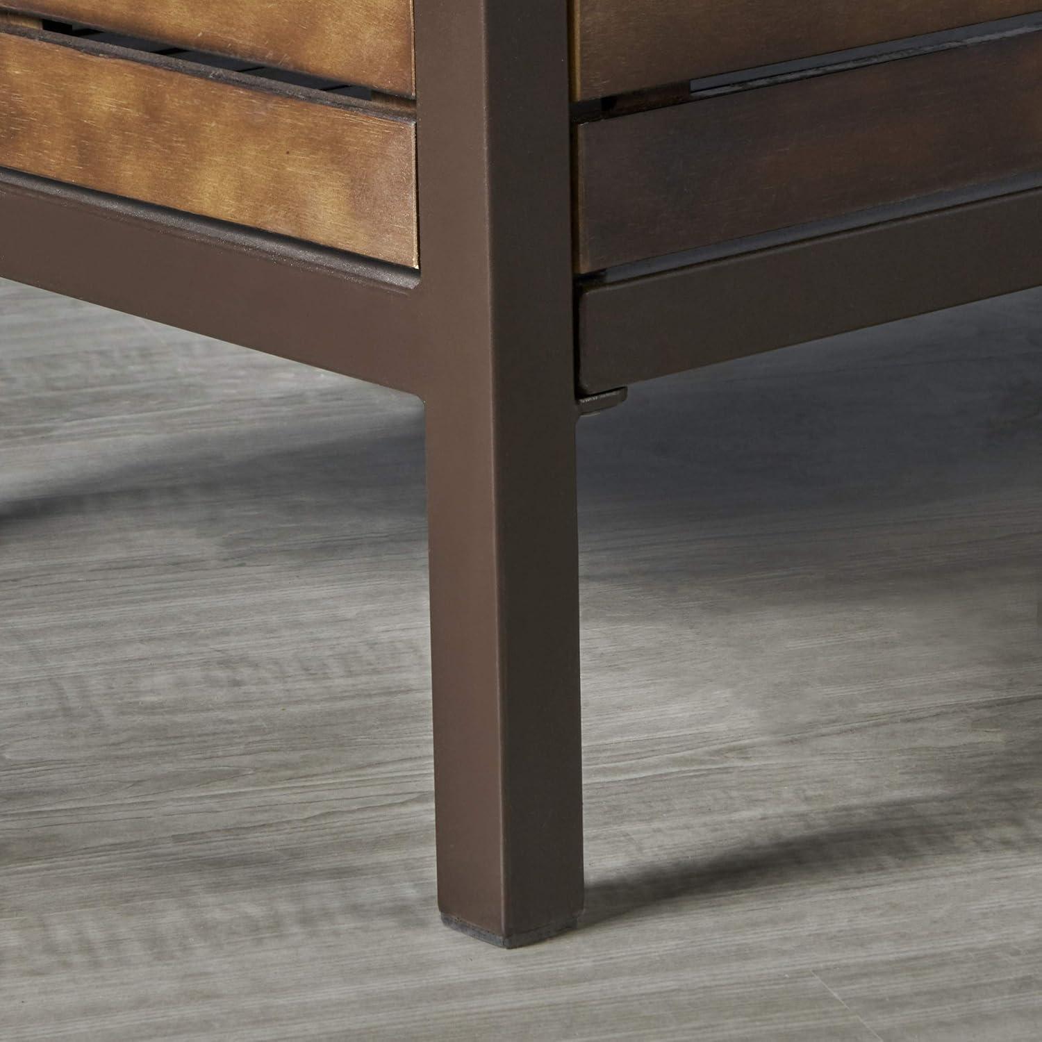 imageChristopher Knight Home Leni Indoor Acacia Bar Set with Rustic Metal Finish Accents Dark Brown Rustic MetalAcacia Bar Set