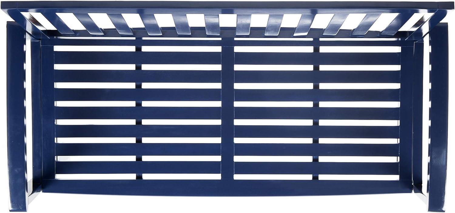 imageChristopher Knight Home Loja Outdoor Acacia Wood Bench Pu Navy Blue