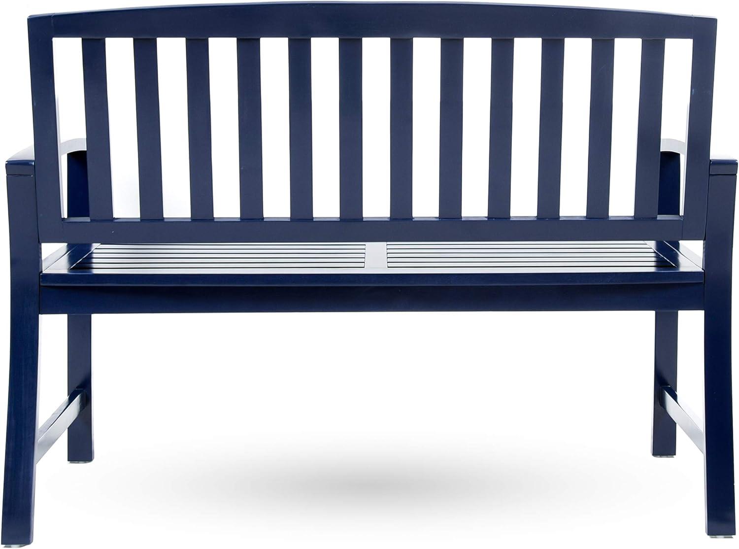 imageChristopher Knight Home Loja Outdoor Acacia Wood Bench Pu Navy Blue
