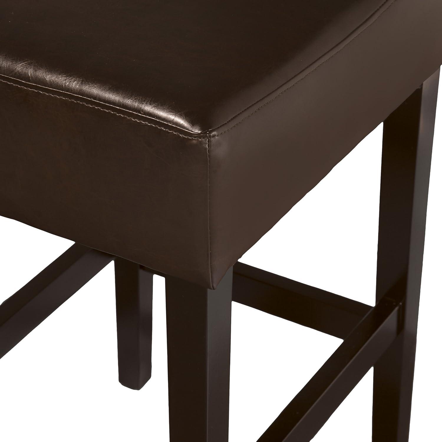 imageChristopher Knight Home Lopez Backless Leather Counter Stools 2Pcs Set Brown