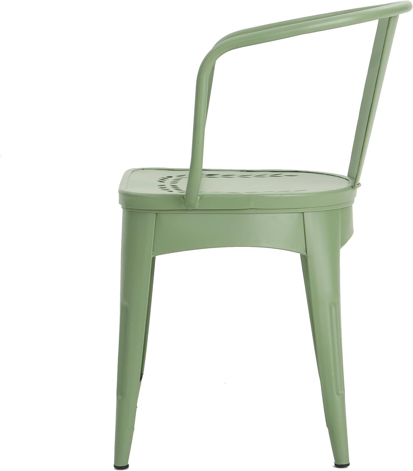 imageChristopher Knight Home Lourdes Outdoor Iron Bistro Set 3Pcs Set Matte Green FinishMatte Green Finish