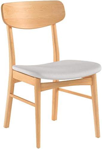 imageChristopher Knight Home Lucious Fabric Oak Finish Dining Chairs 2Pcs Set Light Beige