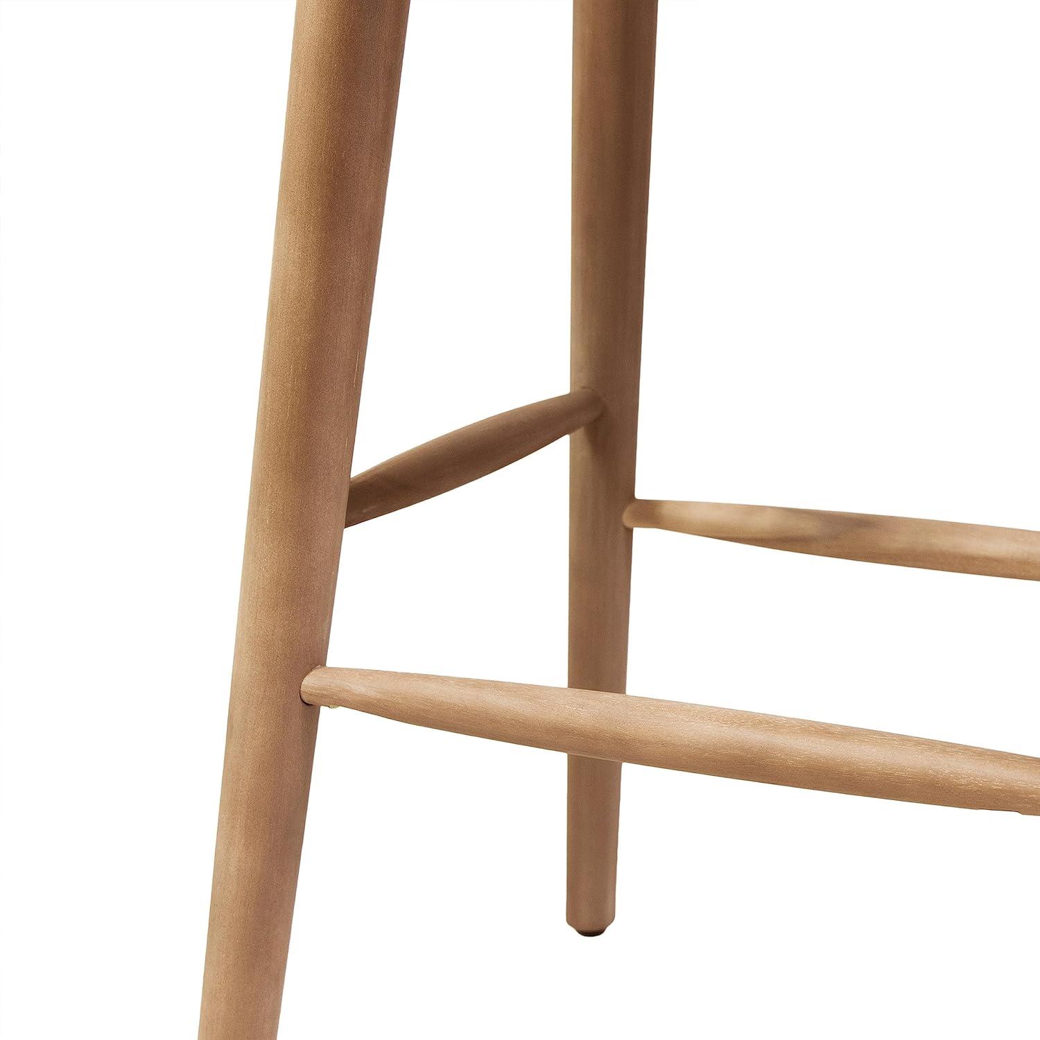 imageChristopher Knight Home Magwen Outdoor Acacia Wood Barstool with Wicker Set of 2 Light Brown and Light MultiBrown