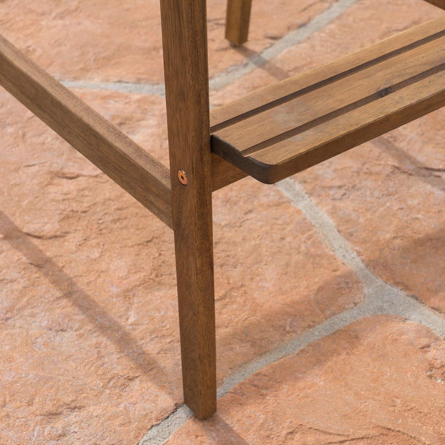 imageChristopher Knight Home Malibu Outdoor Acacia Wood Adirondack Barstools 2Pcs Set Natural Stained