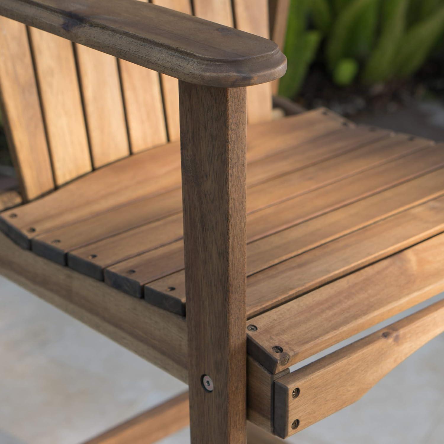 imageChristopher Knight Home Malibu Outdoor Acacia Wood Adirondack Barstools 2Pcs Set Natural Stained