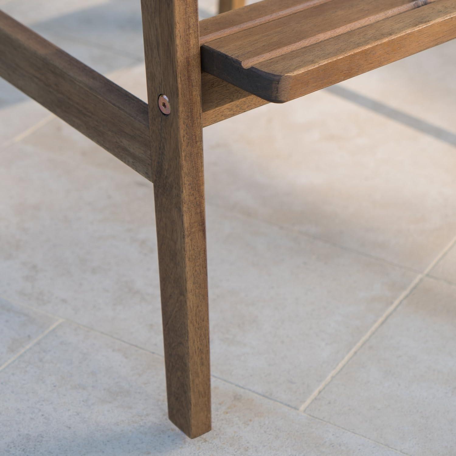 imageChristopher Knight Home Malibu Outdoor Acacia Wood Adirondack Barstools 2Pcs Set Natural Stained