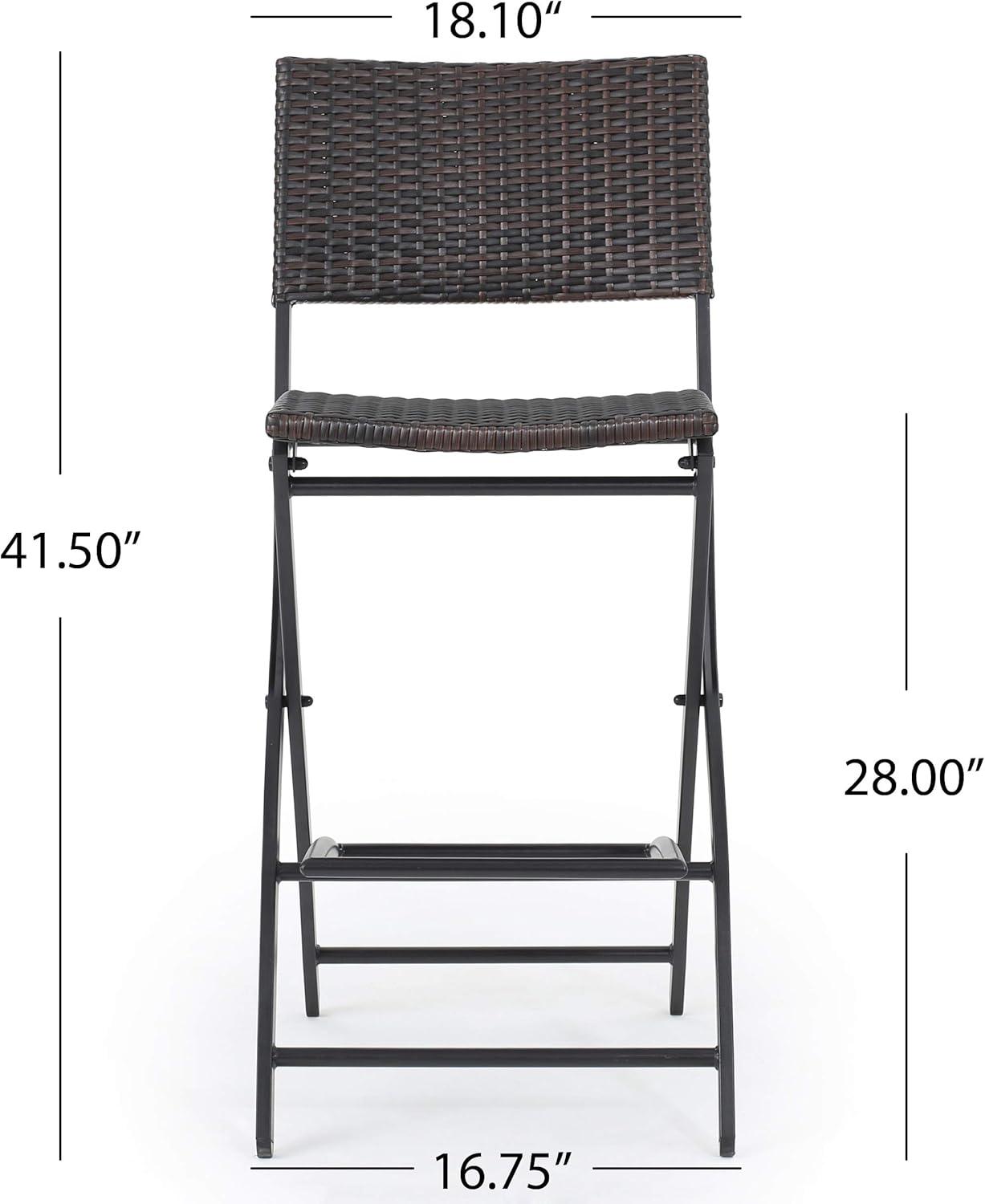 imageChristopher Knight Home Margarita Outdoor Wicker Bar Set 3Pcs Set Multibrown
