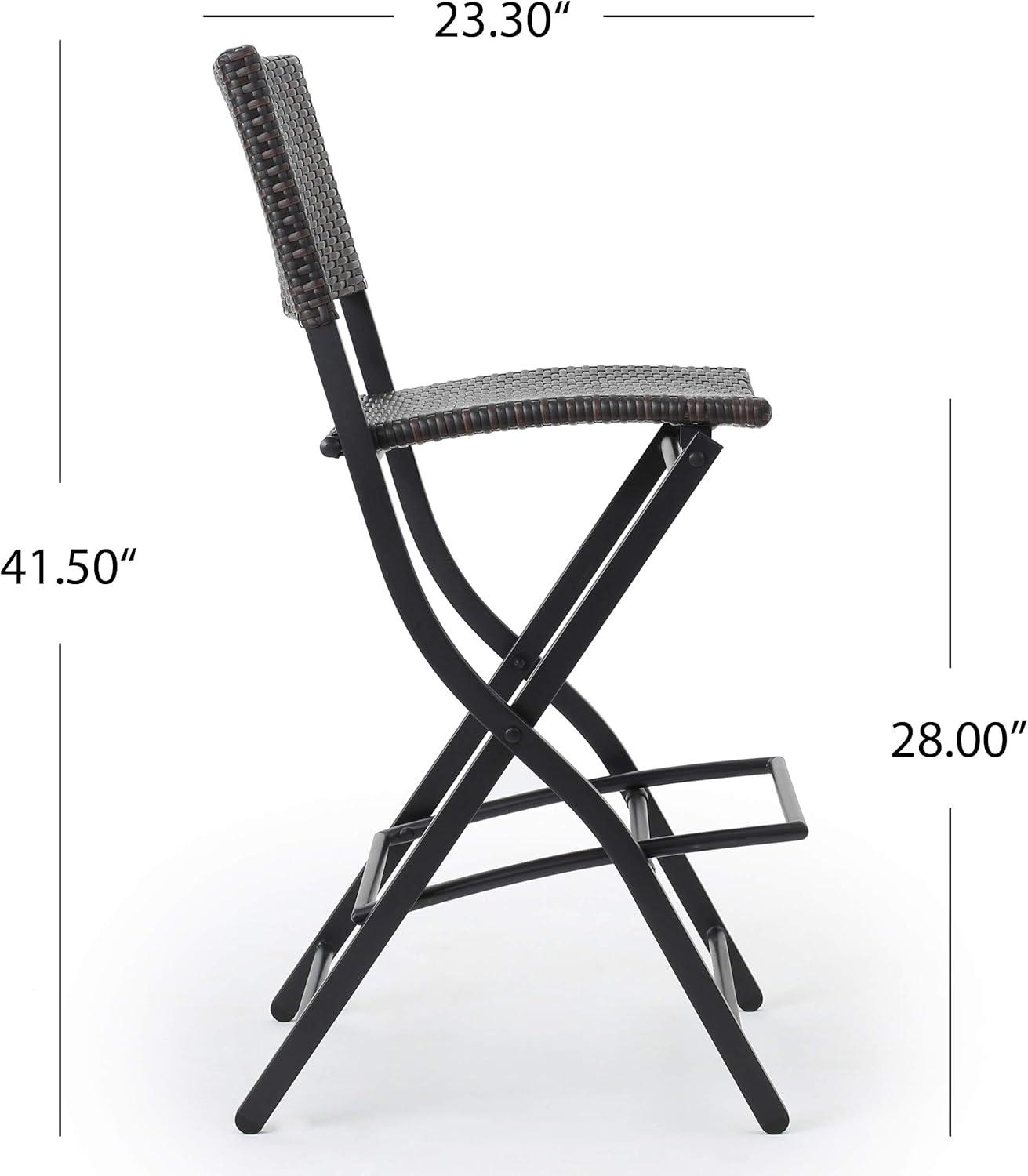 imageChristopher Knight Home Margarita Outdoor Wicker Barstools 4Pcs Set Multibrown