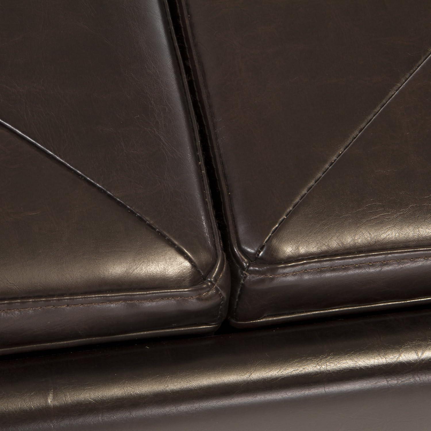 imageChristopher Knight Home Maxwell Bonded Leather Double Tray Ottoman Brown 38 x 19x 17inches