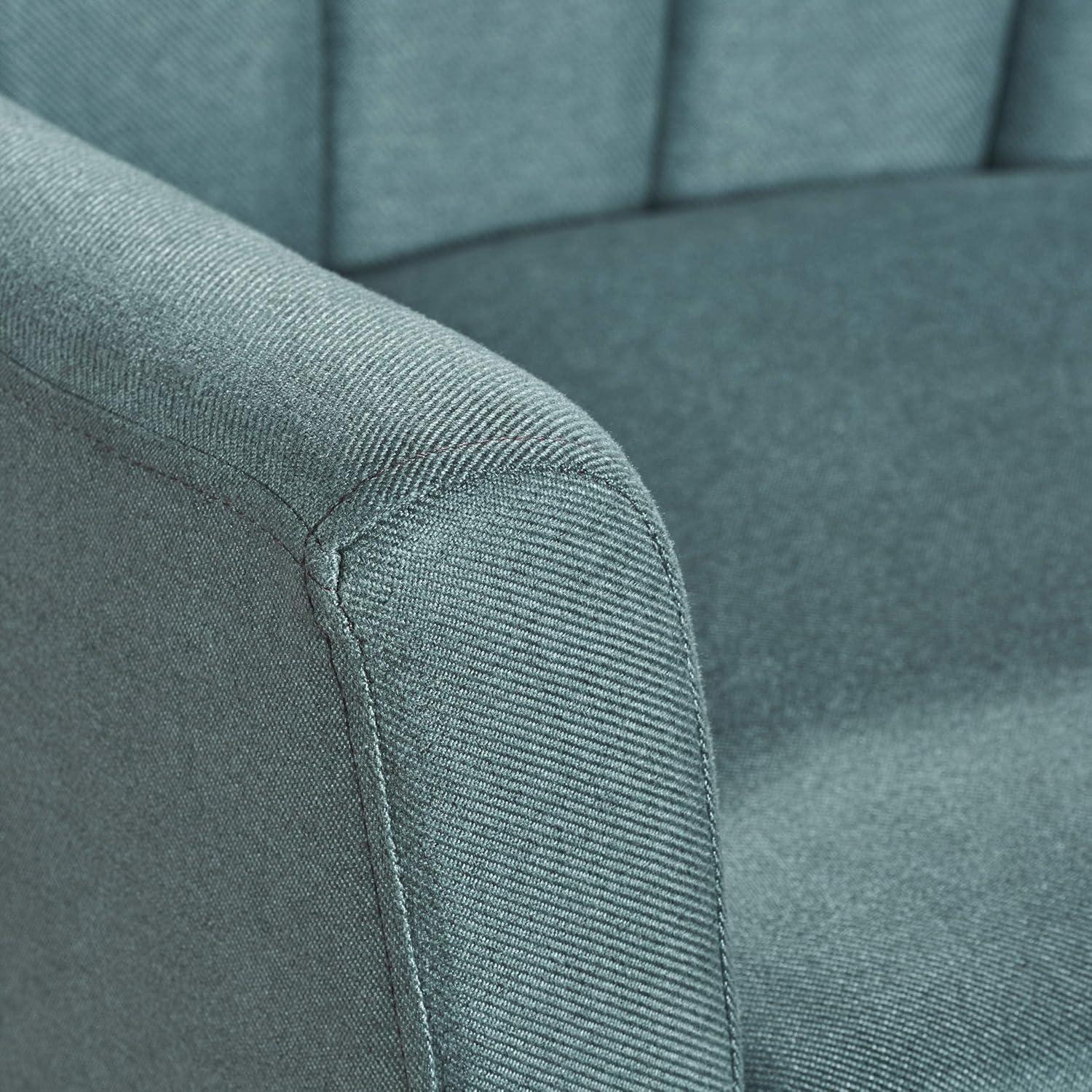 imageChristopher Knight Home Merel Mid Century Modern Fabric Club Chair Dark TealNaturalClub Chair