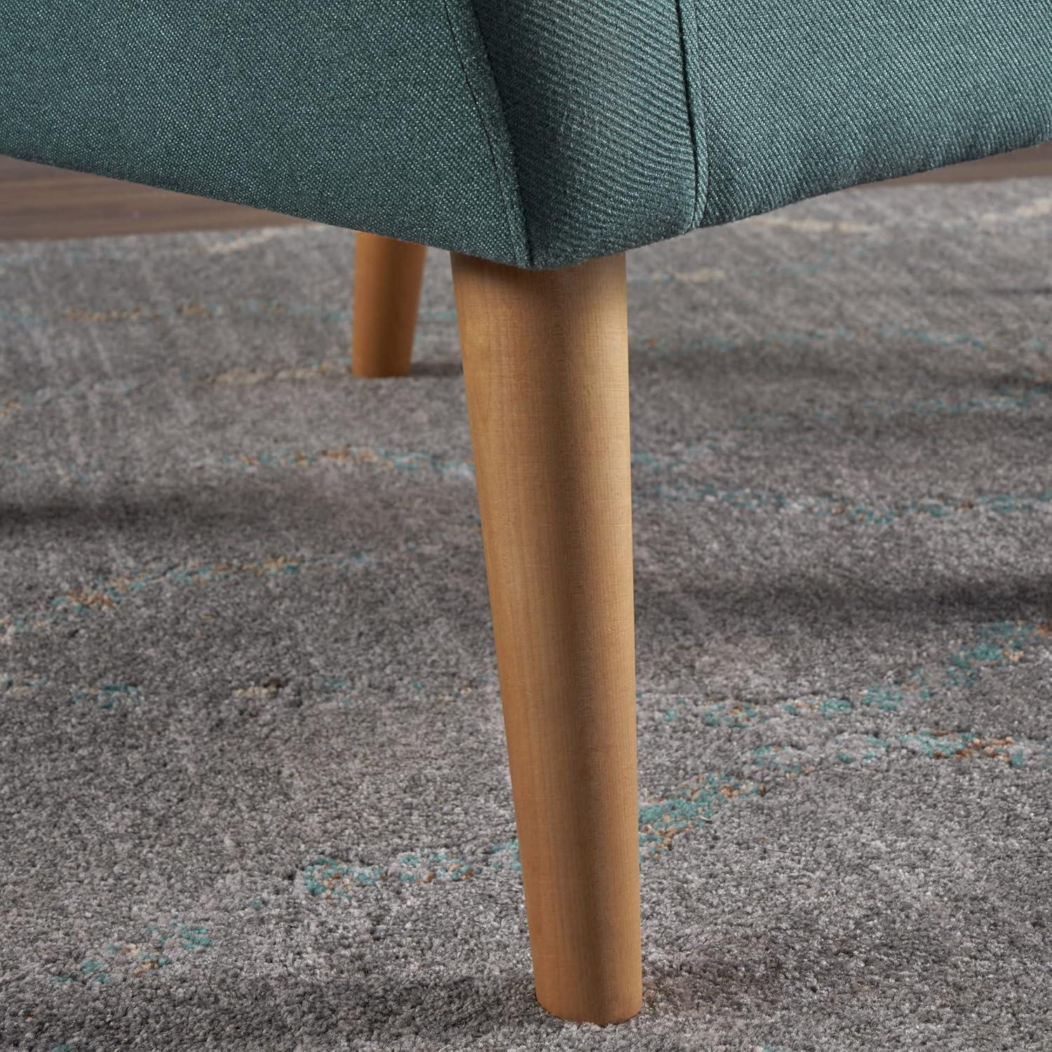 imageChristopher Knight Home Merel Mid Century Modern Fabric Club Chair Dark TealNaturalClub Chair