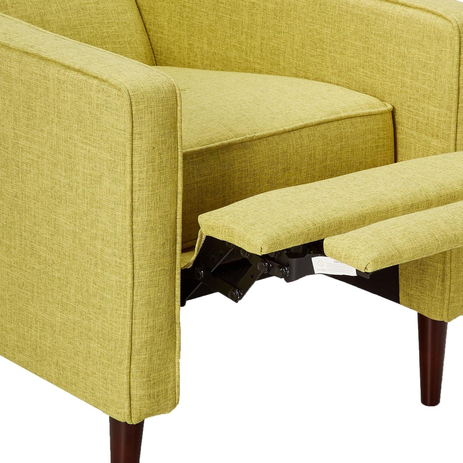 imageChristopher Knight Home Mervynn MidCentury Modern Fabric Recliner polyester Muted Green Dark EspressoMuted Green