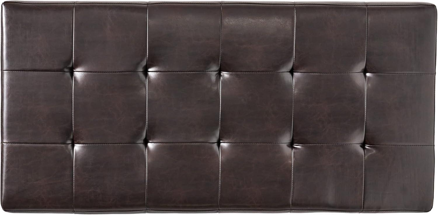 imageChristopher Knight Home Miriam Ottoman with Storage and Bottom Rack Espresso