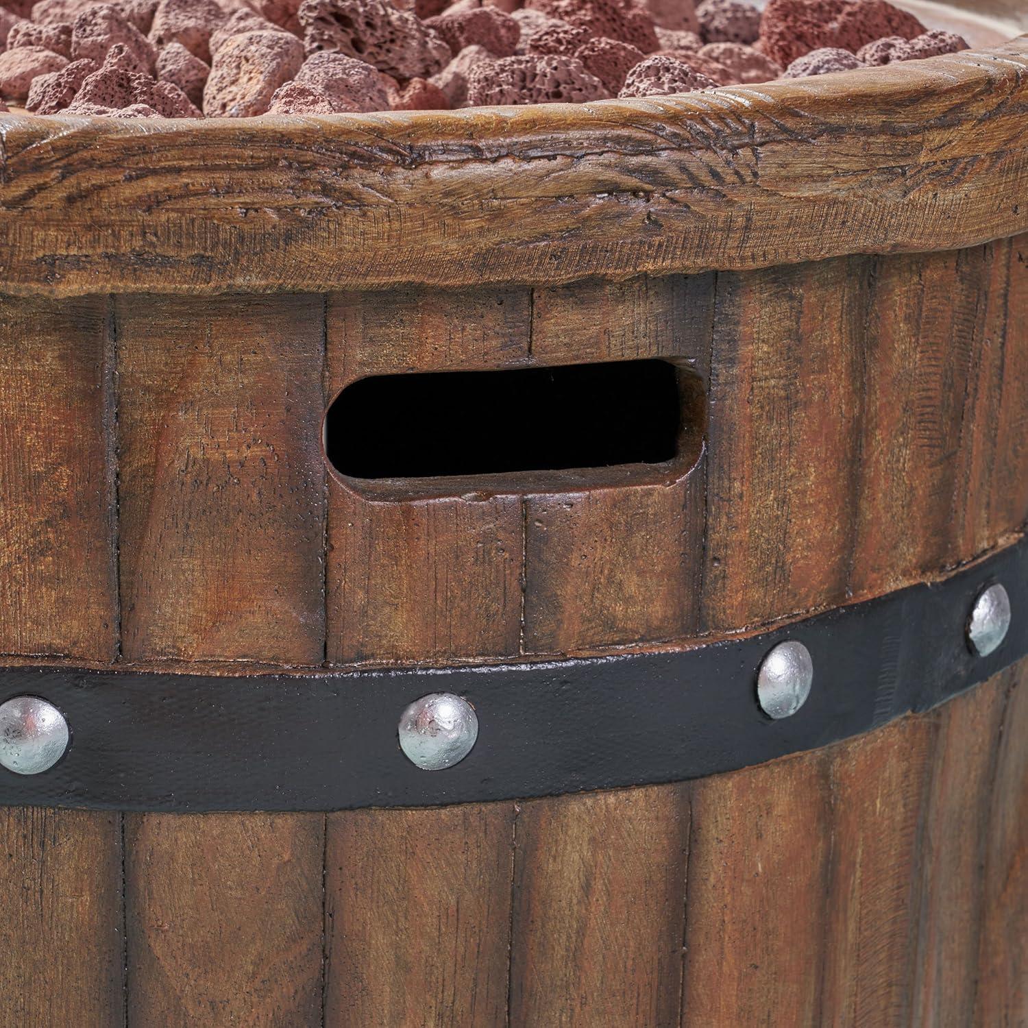 imageChristopher Knight Home Muriel Outdoor 25quot LightWeight Concrete Round Fire Pit 40K BTU Dark Brown