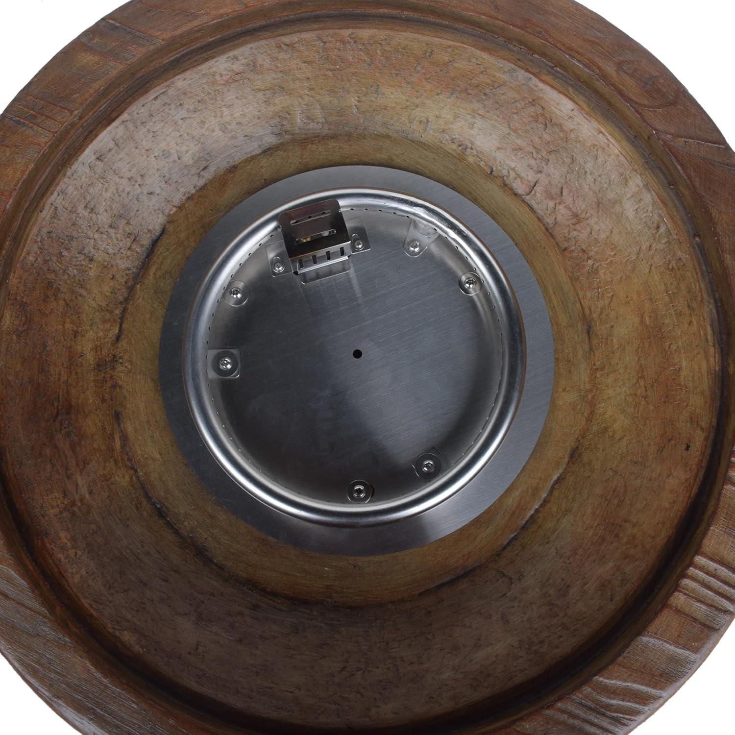 imageChristopher Knight Home Muriel Outdoor 25quot LightWeight Concrete Round Fire Pit 40K BTU Dark Brown