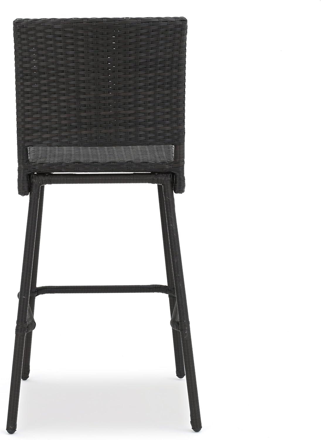 imageChristopher Knight Home Neal Outdoor Wicker Barstools 4Pcs Set Dark Brown