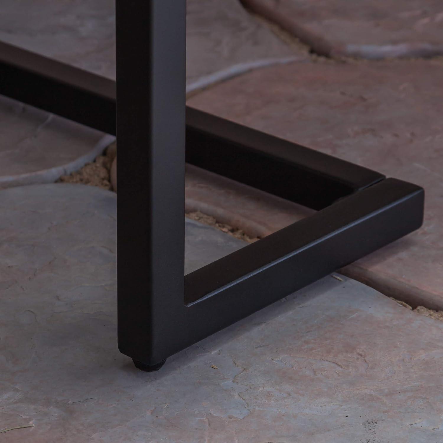 imageChristopher Knight Home Noel Outdoor Industrial Acacia Wood and Iron Bench Gray Grey FinishBlack Metal