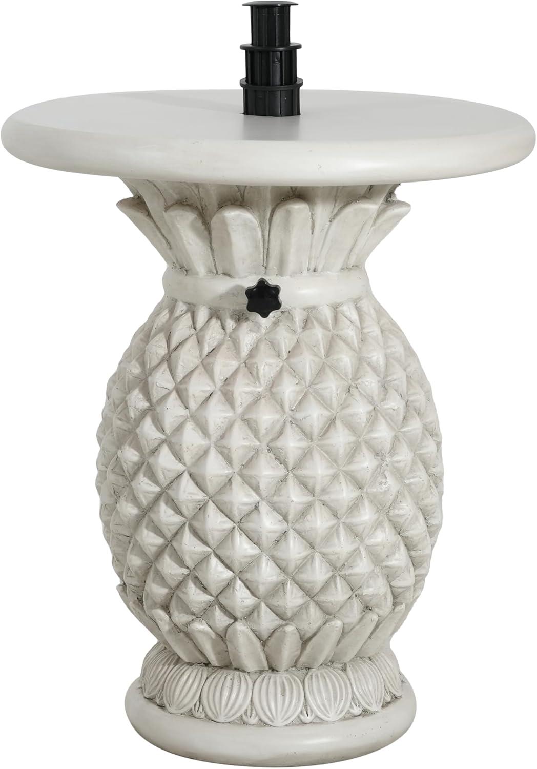 imageChristopher Knight Home Ogla 24 MGO Outdoor Patio Side Table Umbrella Base Patio Umbrella Stand Outdoor Base with HandTurn Tightening Knob PineappleShaped Patio Coffee Table Antique White