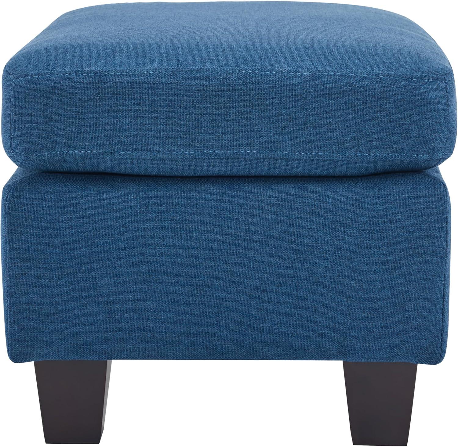 imageChristopher Knight Home Ottoman Foot StoolRectangular Fabric Upholstered OttomanModern Side Table for Living Room Bedroom Birch Wood LegsNavy BlueNavy Blue