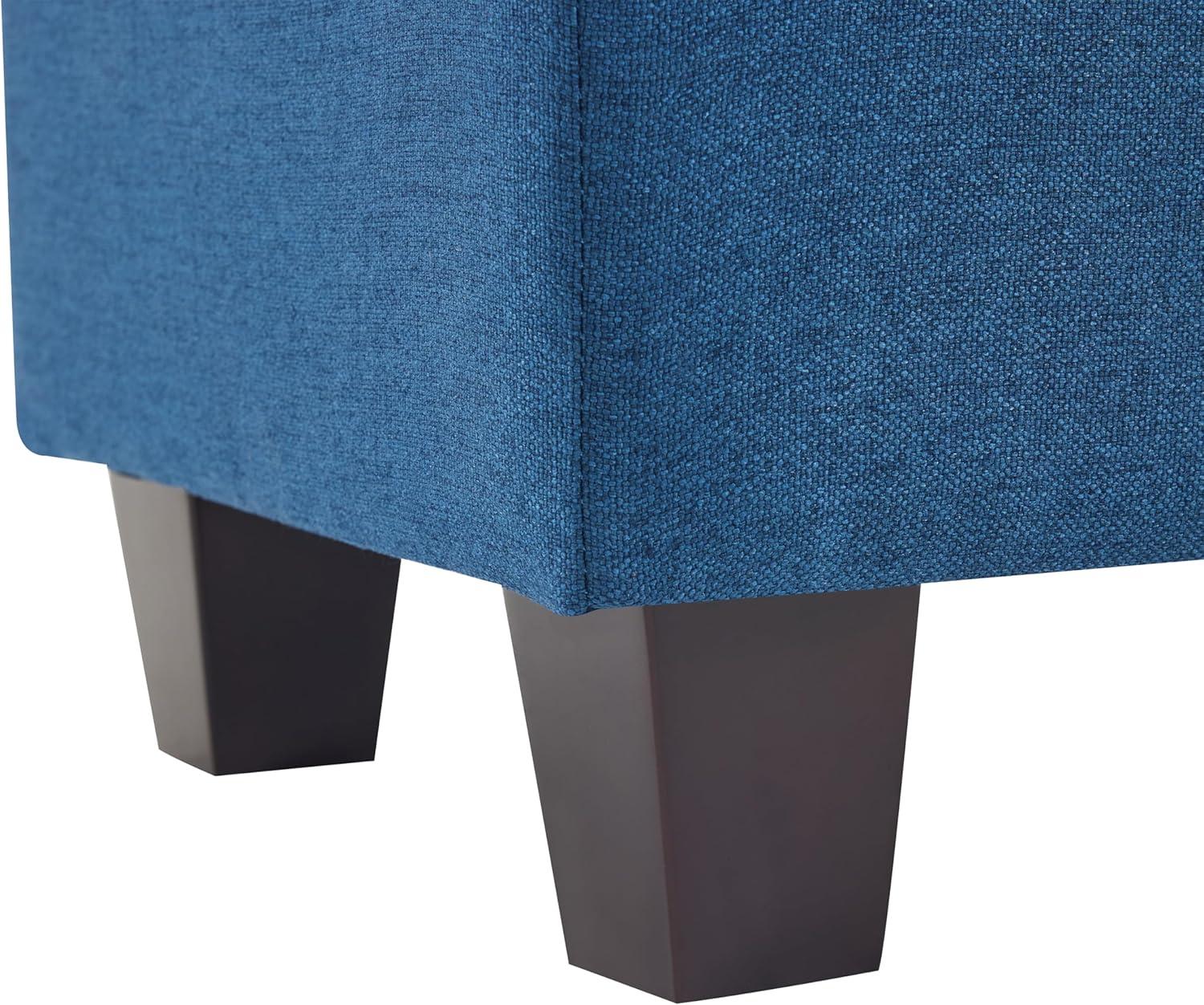 imageChristopher Knight Home Ottoman Foot StoolRectangular Fabric Upholstered OttomanModern Side Table for Living Room Bedroom Birch Wood LegsNavy BlueNavy Blue