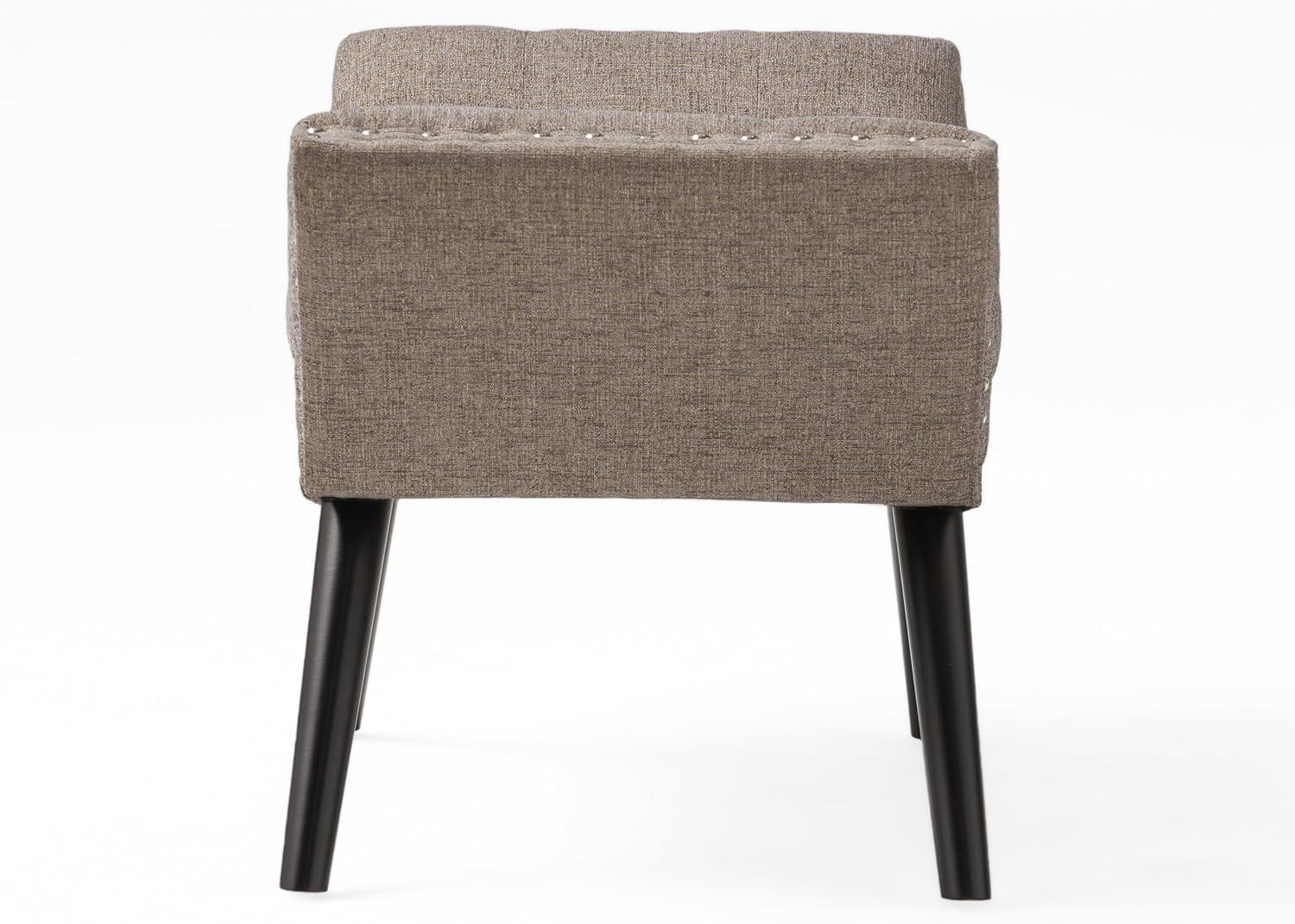 imageChristopher Knight Home Rosalynn Tufted Fabric Ottoman Bench GraniteGrey