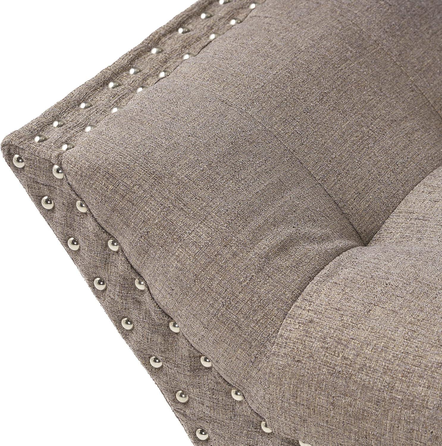imageChristopher Knight Home Rosalynn Tufted Fabric Ottoman Bench GraniteGrey