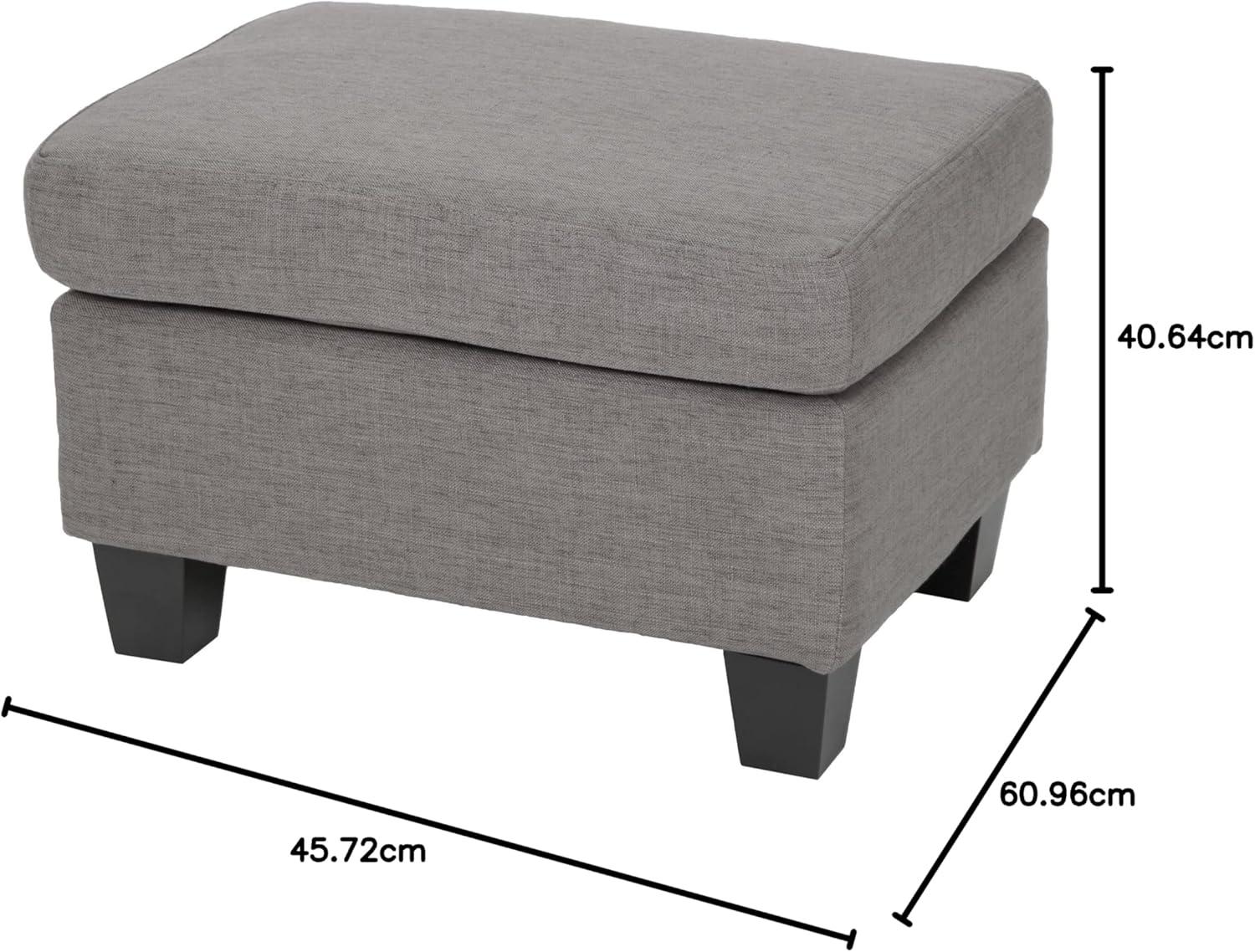 imageChristopher Knight Home Rosella Fabric Ottoman Ash GreyAsh Grey