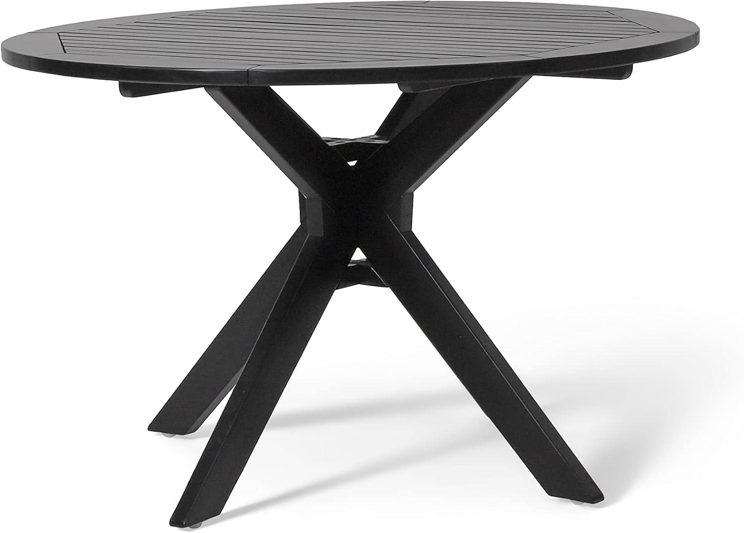 imageChristopher Knight Home Sandee Indoor Dining Table Acacia Wood and Iron Black