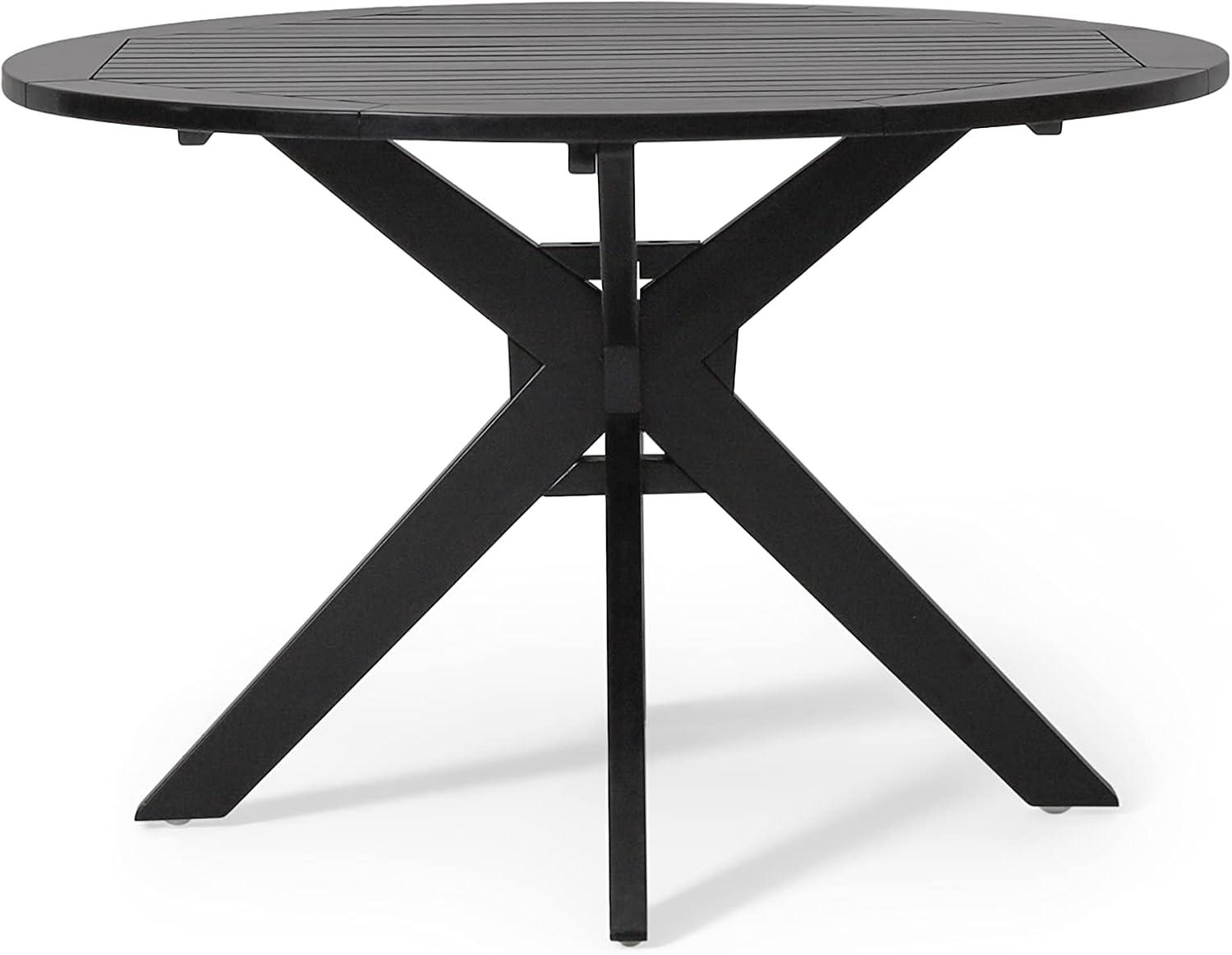 imageChristopher Knight Home Sandee Indoor Dining Table Acacia Wood and Iron Black