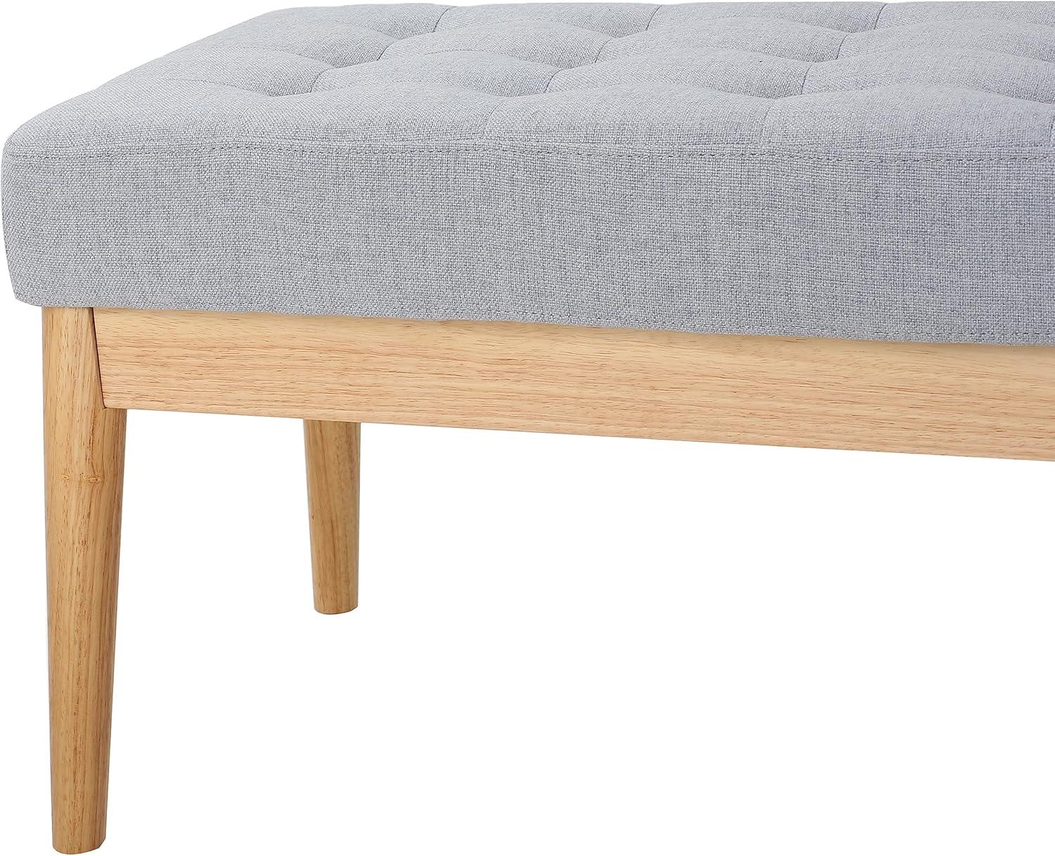 imageChristopher Knight Home Saxon Fabric Bench Light Grey 1575 D x 4350 W x 1700 H