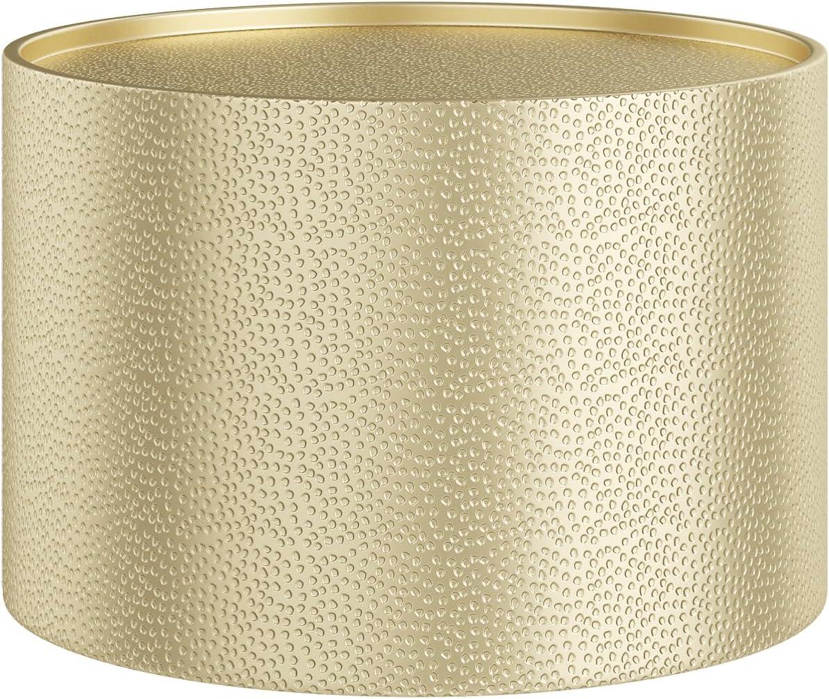 imageChristopher Knight Home Solis 26quot Iron Accent Table Round Coffee Table Hammered Surface Design Space Saving Metal Frame Side Tables for Living Room Home No Assembly Needed 110lbs Gold