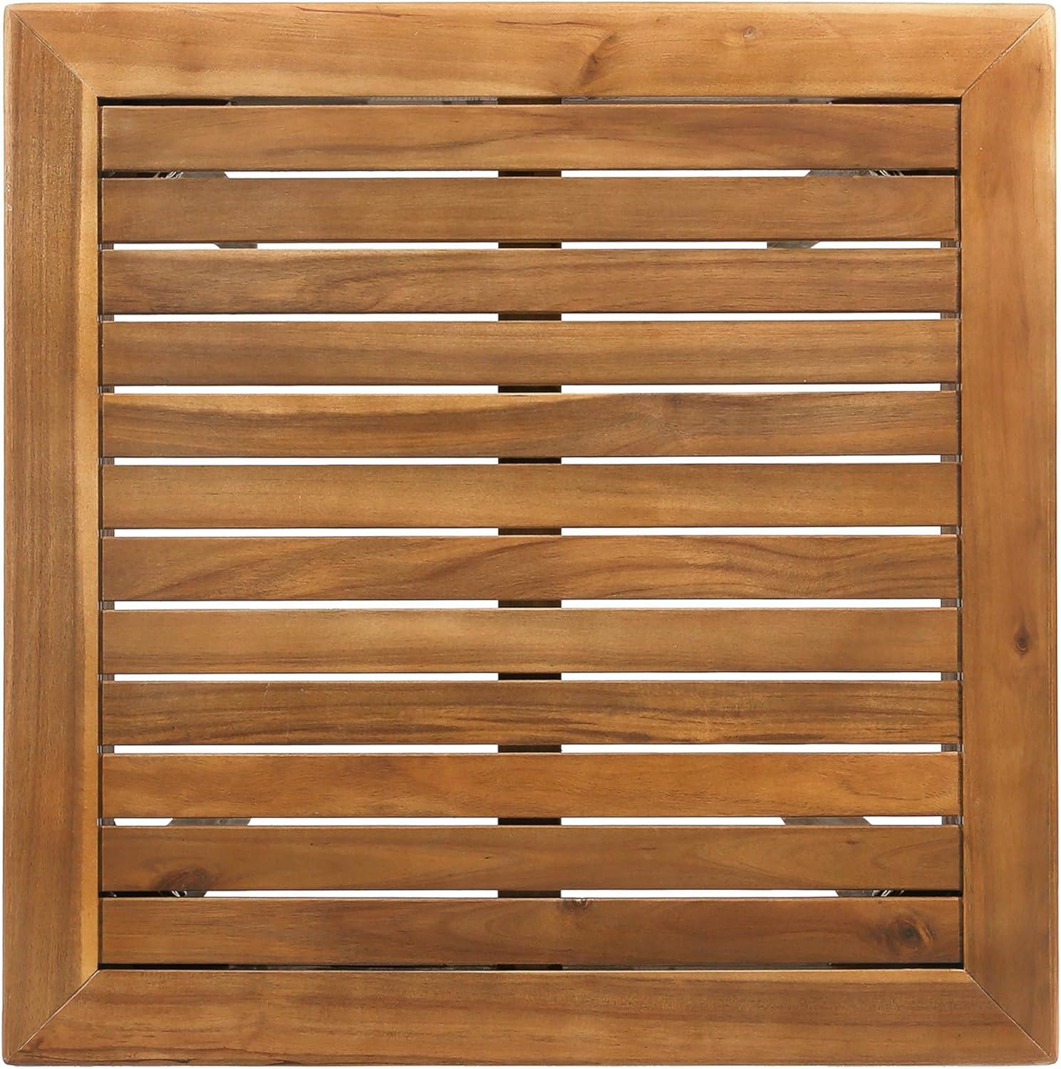 imageChristopher Knight Home Teresa Outdoor Minimalist Acacia Wood Square Bar Table Teak Finish