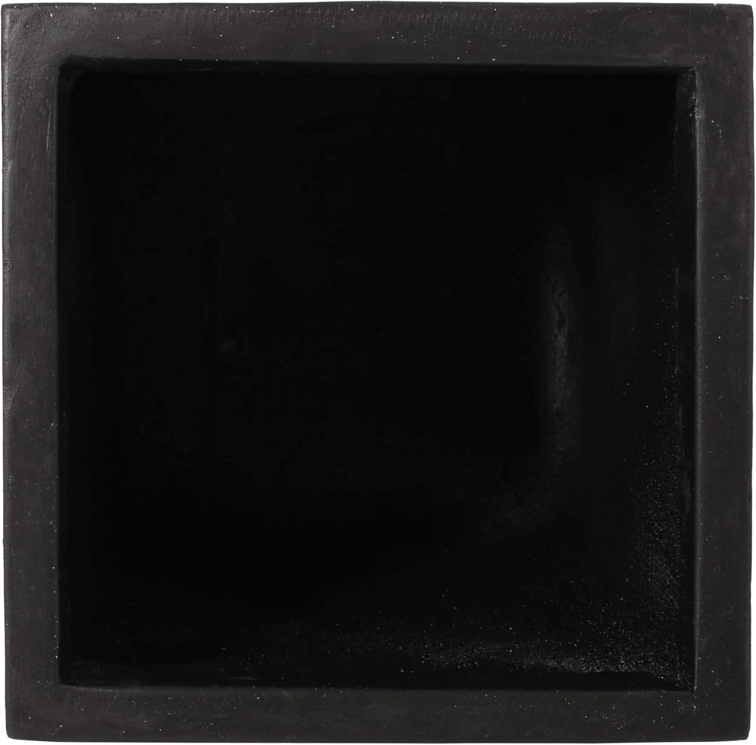 imageChristopher Knight Home Warner Outdoor Modern Large and Medium Cast Stone Planter Set BlackBlack